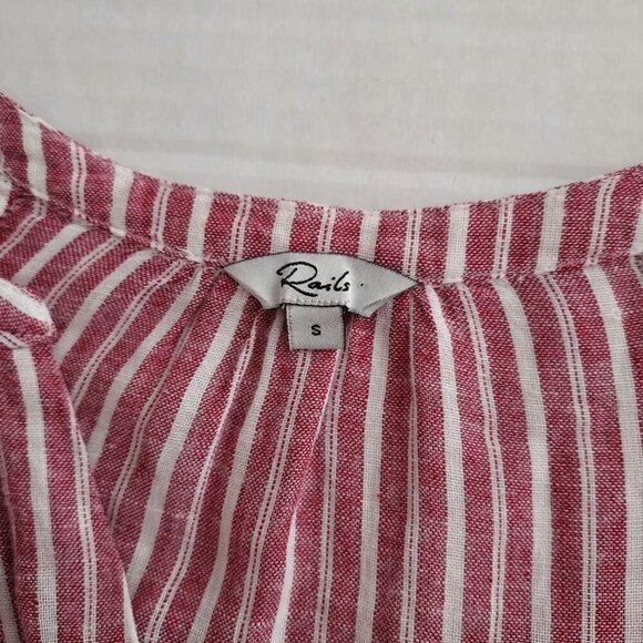 Rails Linen Blend Jasmine Lucia Stripe Mini Dress Size Small - Picture 11 of 11